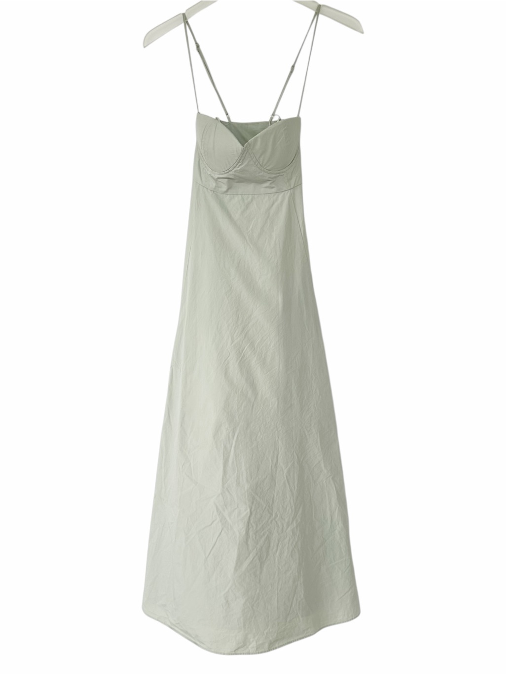 Pixie Market Antonia Padded Bustier Pastel Sage Green Midi Dress Size S — image 3 of 8